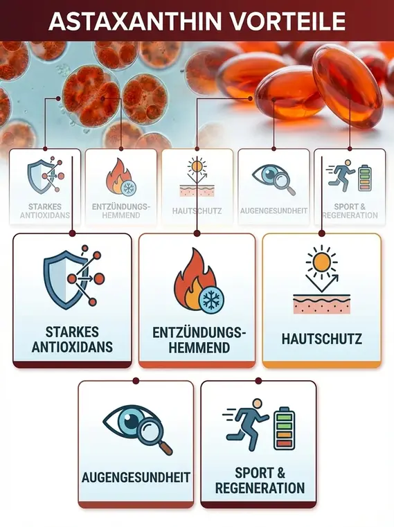 Astaxanthin ist eines der stärksten natürlichen Antioxidantien