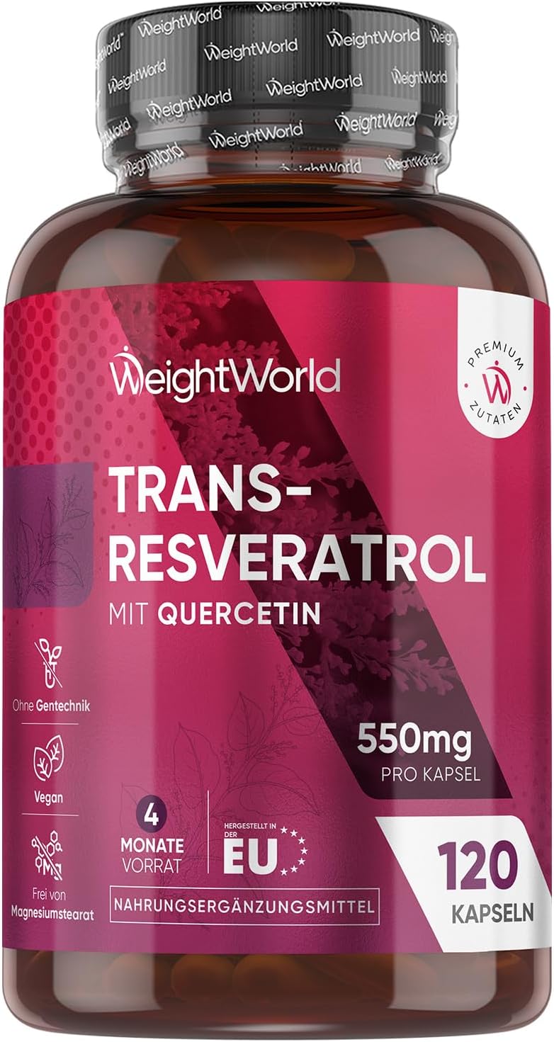 WeightWorld Trans-Resveratrol mit Quercetin 550 mg