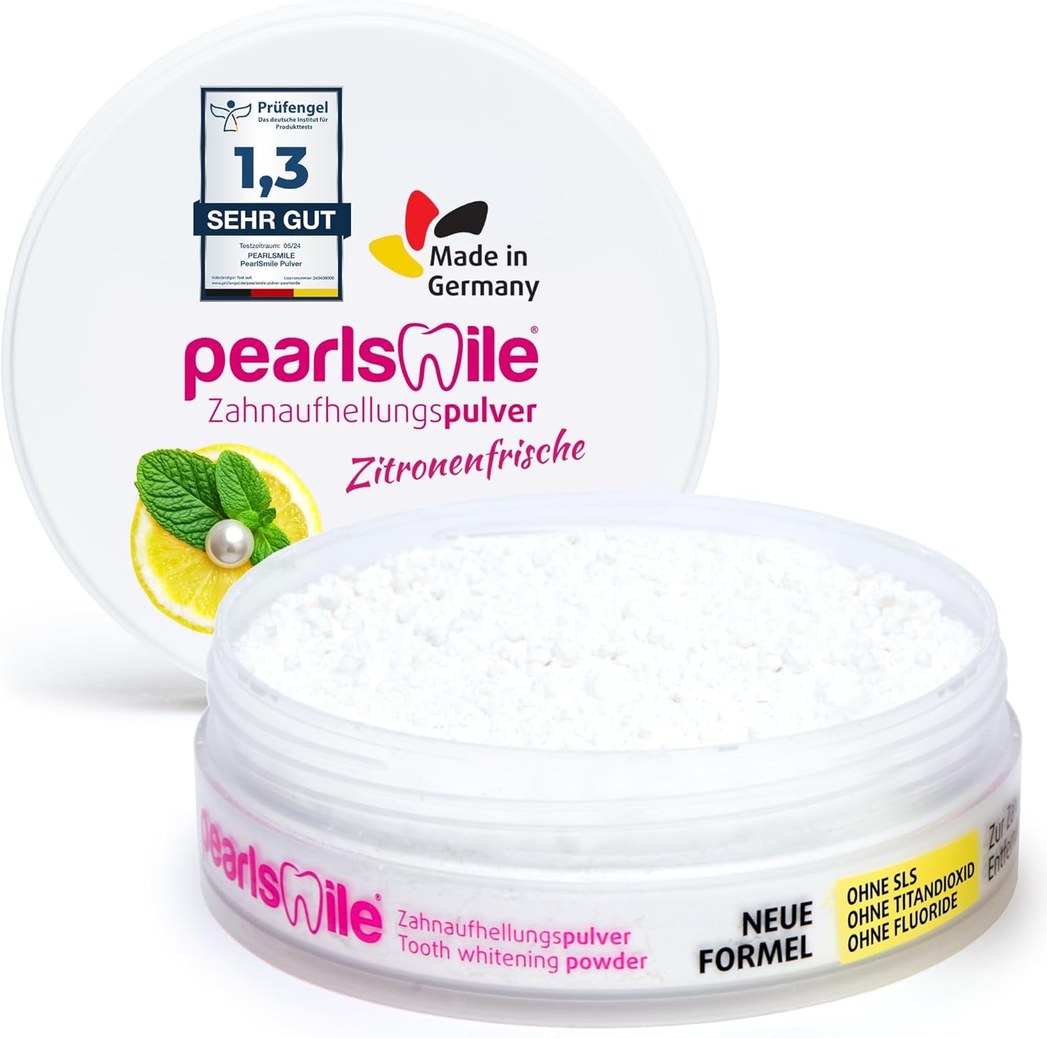 Teeth Whitening Powder - Zahnaufhellung Sehr Gut 2024-2026 - Zahnpulver für Weiße Zähne - Zahnbleaching & Aufhellung - Bleaching Zähne gegen Zahnverfärbungen - Zähne bleichen Zuhause
